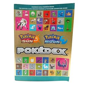 Pokemon Sun Moon Alola Region Pokedex Adventure Guide Book Poster 2017 Good